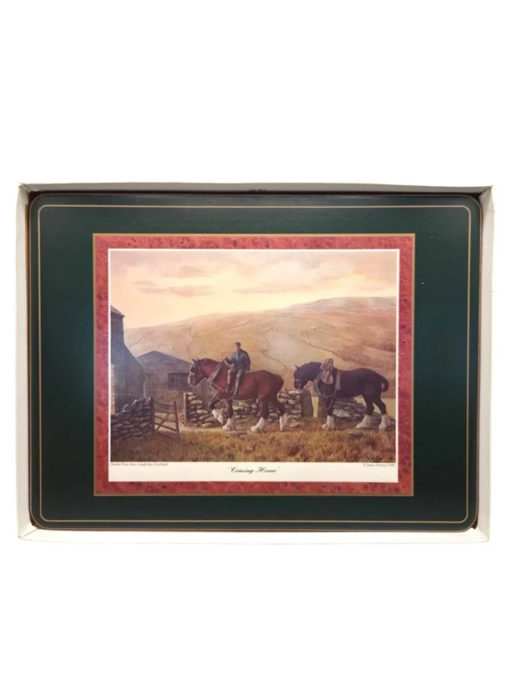James Herriot Series 1 Placemats Acrylic Border Fine Arts Scotland Set of 6